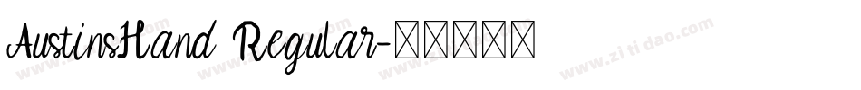AustinsHand Regular字体转换